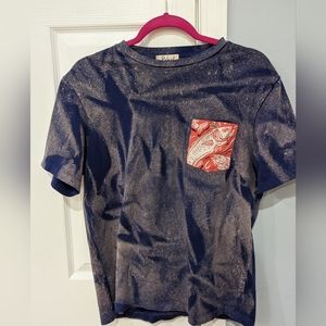 Artisan Handmade bleach tie Dyed tee Vineyard Vines size small